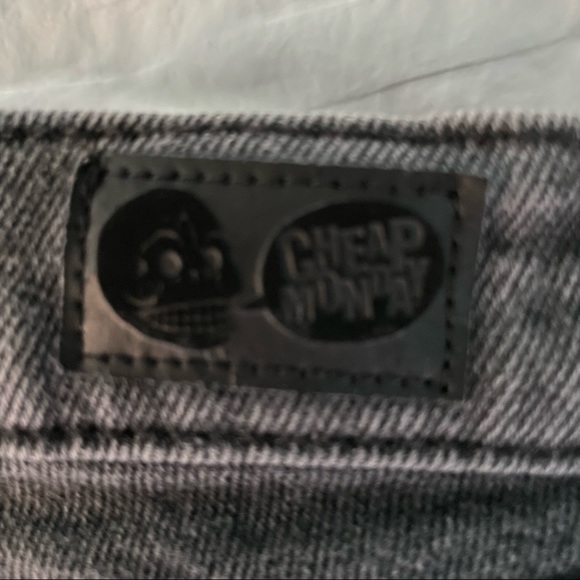 Cheap Monday Black Denim Jeans with Ribbon Stripes down the sides Size 26 - Picture 6 of 13